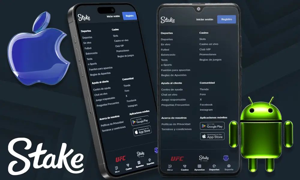 Aplicación móvil Stake